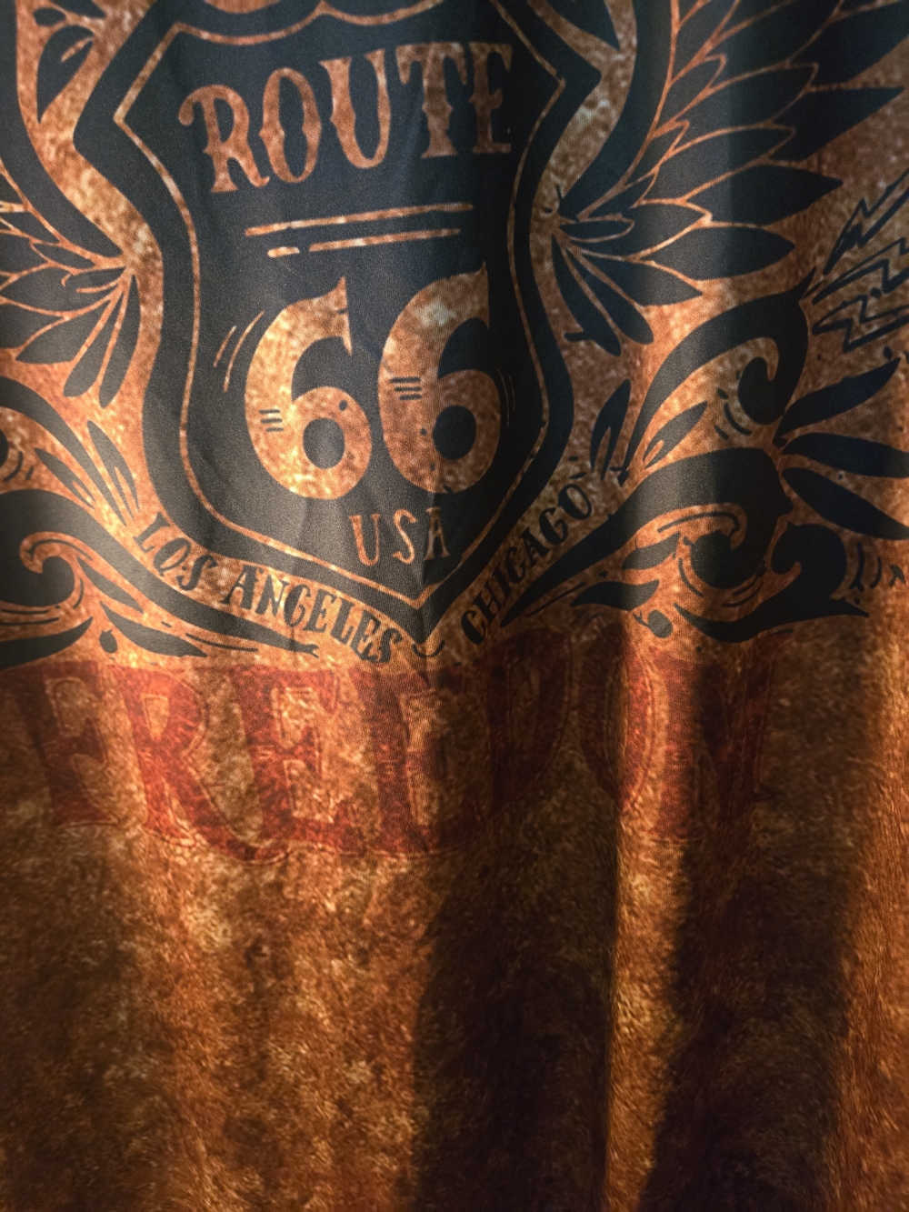 Route 66 Men's Brown Graphic T-Shirt - Picture 3 of 8